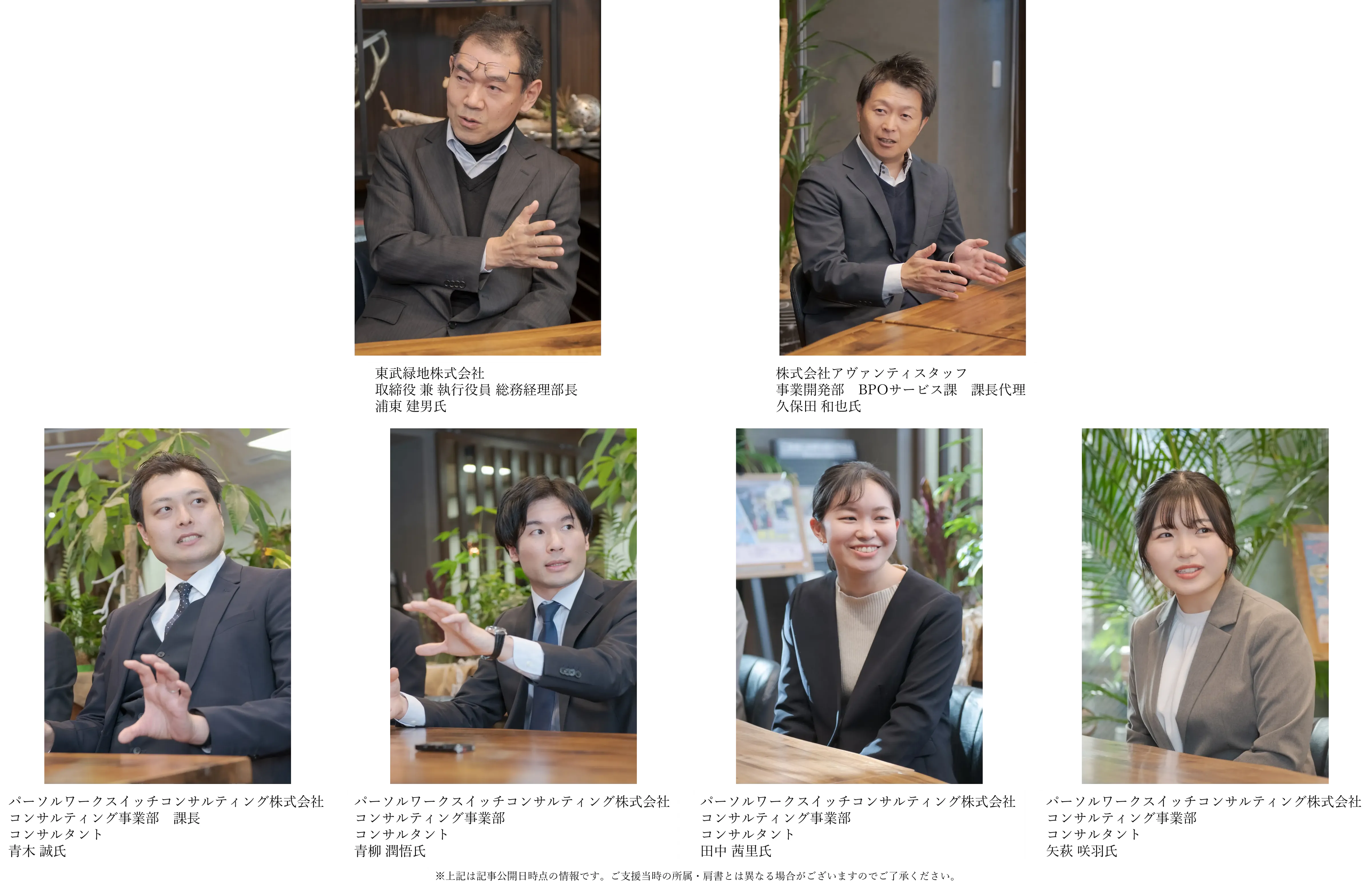 インタビュー対象者