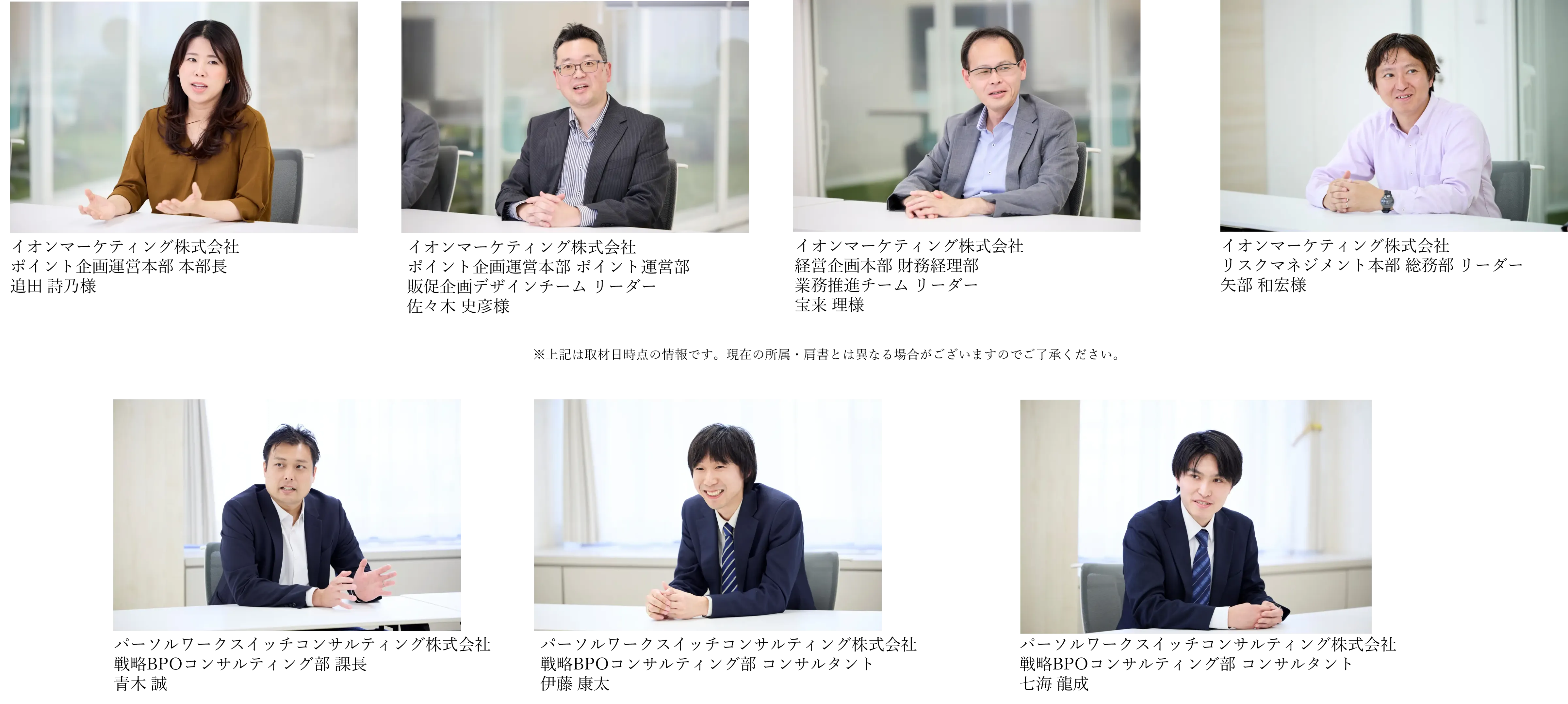 インタビュー対象者